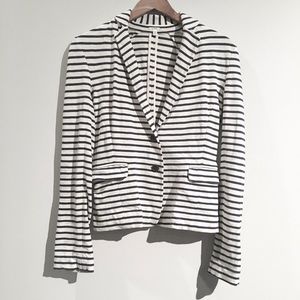 J. CREW Striped Cotton Blazer